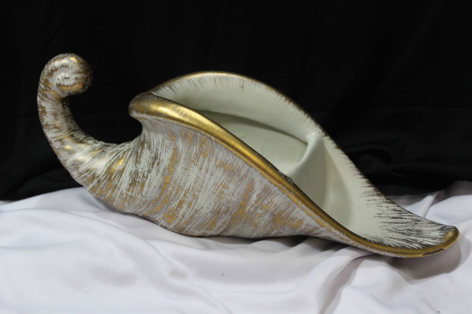 A Ceramic Cornucopia: 13 inches wide