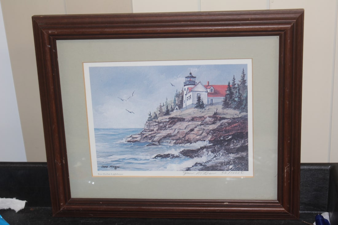 Signed Jean McLean Framed Print: limited edition - overall= 11 1/2" x 9 5/8"