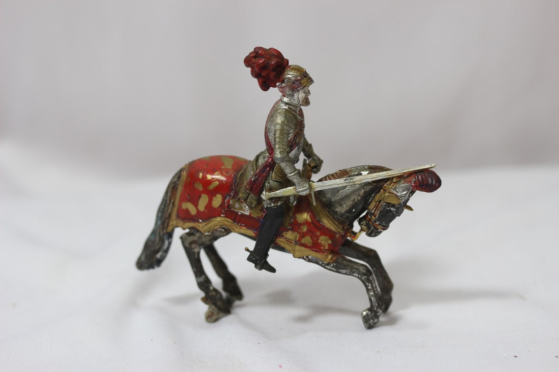 A Plastic Soldier on a Horse Figure: made in Spain? - 3 1/4" long