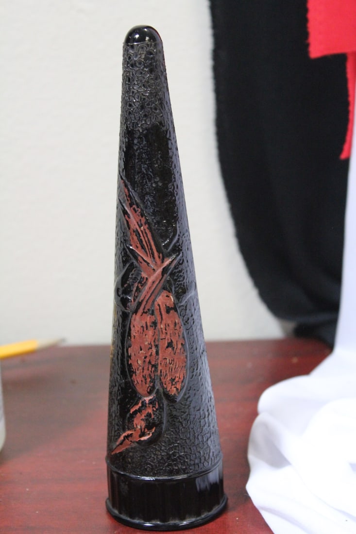 A Ceramic Wall Pocket: appears to be glasss - 8 1/4" tall