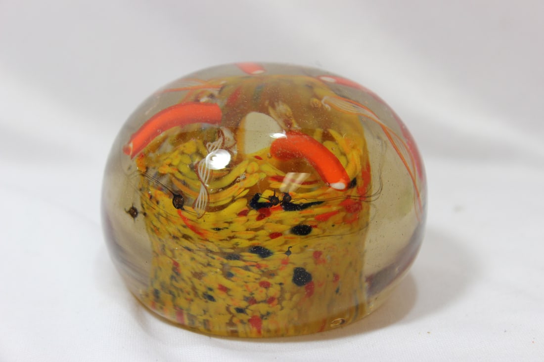 An Artglass Paperweight: 3 1/4" in diameter