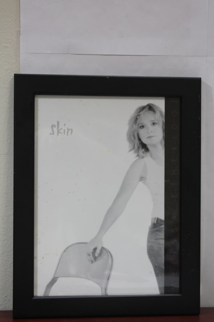 Melissa Ethridge Framed Poster: overall= 14" x 11"