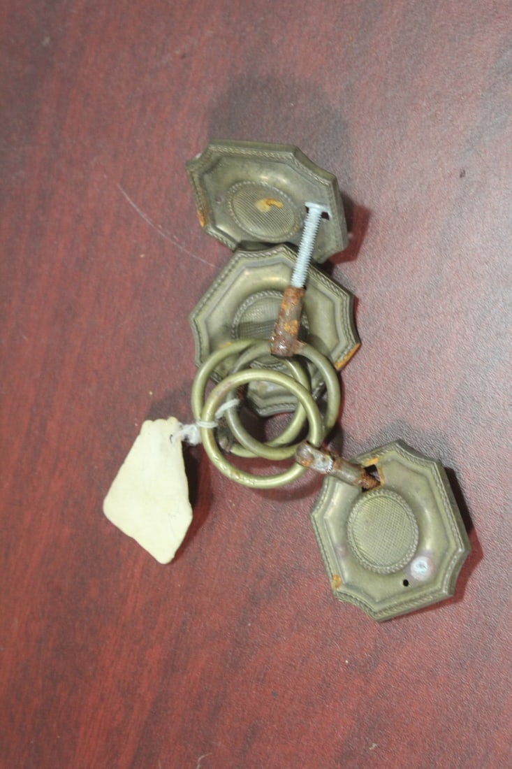 Set of Three Antique Drawer Pulls: as shown