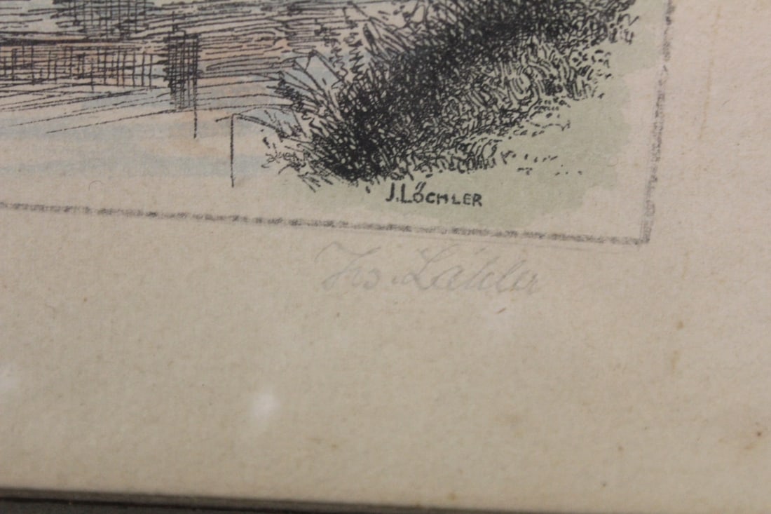Signed Lochler Engraving - 2