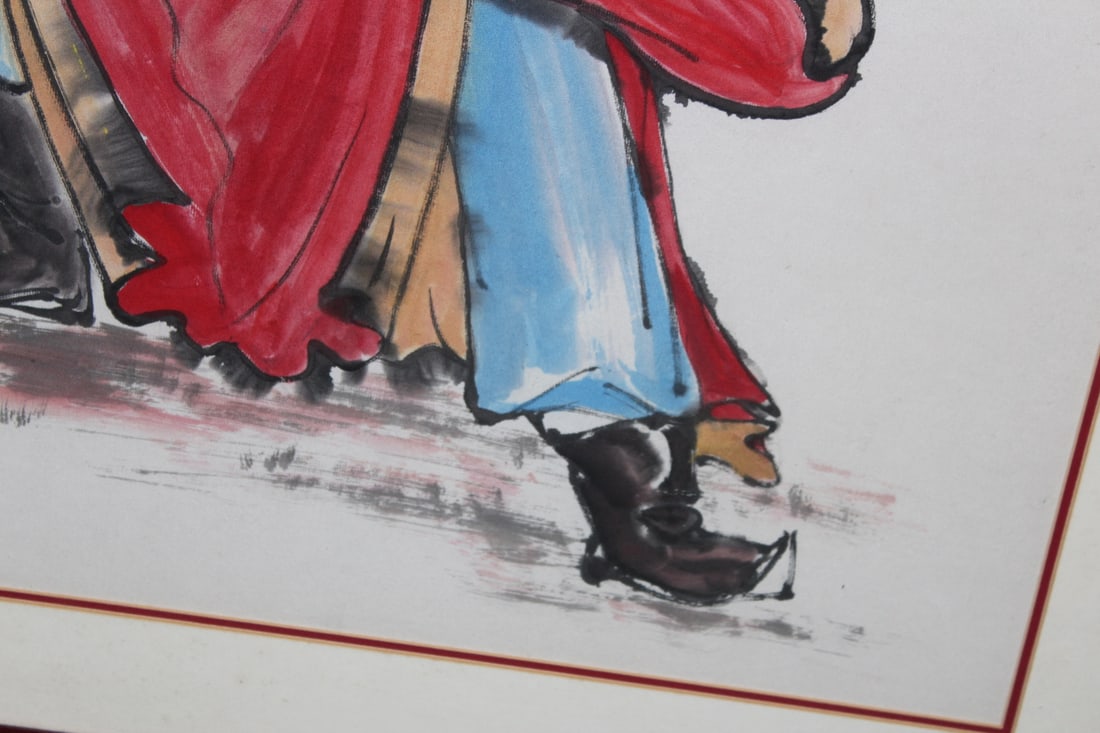 A Chinese Watercolour of a Warrior - 8