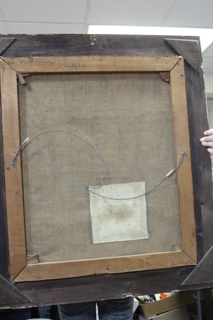 An Antique/Vintage Oil on Canvas of a Building - 6