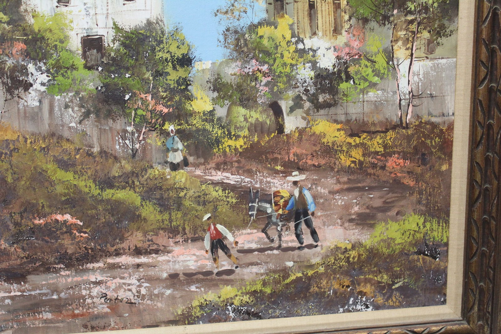 A Vintage Spanish Signed Oil on Canvas Painting - 11