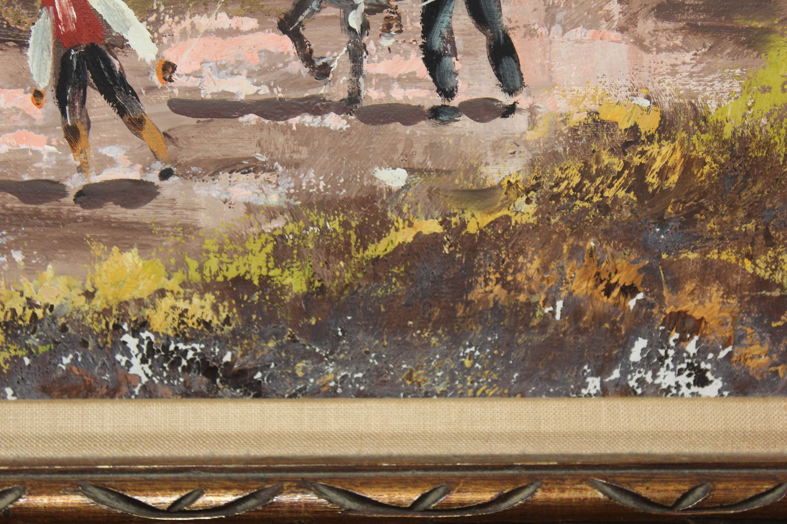 A Vintage Spanish Signed Oil on Canvas Painting - 2