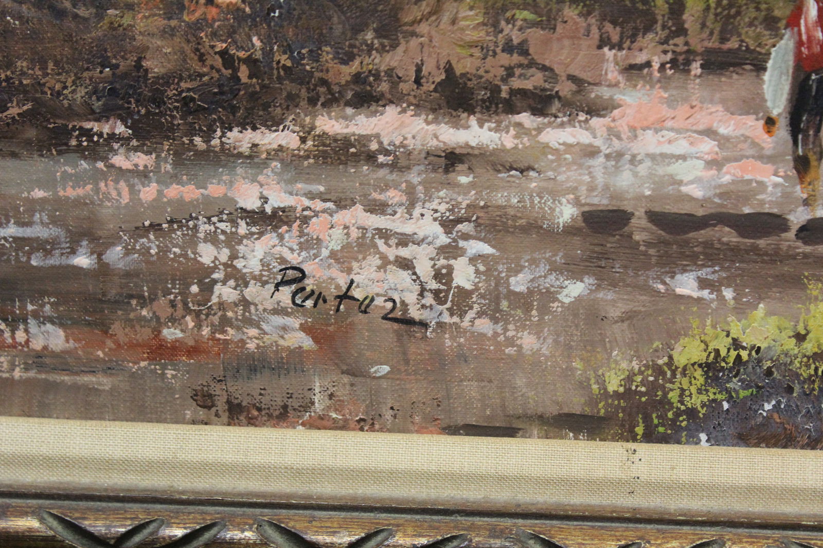 A Vintage Spanish Signed Oil on Canvas Painting - 3