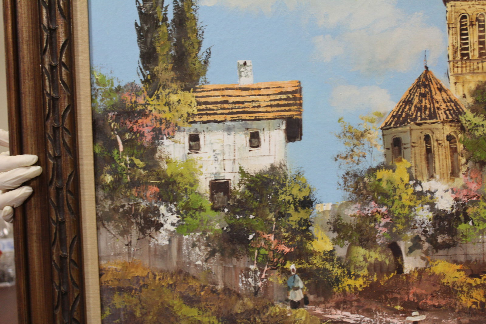 A Vintage Spanish Signed Oil on Canvas Painting - 7