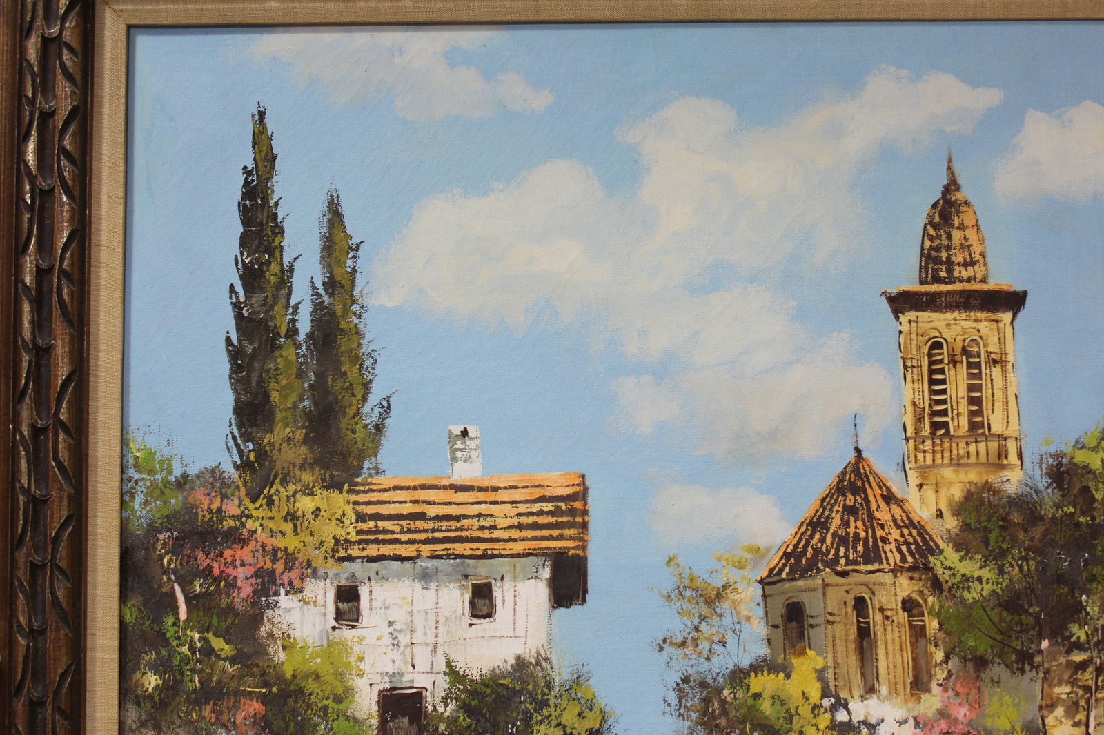 A Vintage Spanish Signed Oil on Canvas Painting - 8