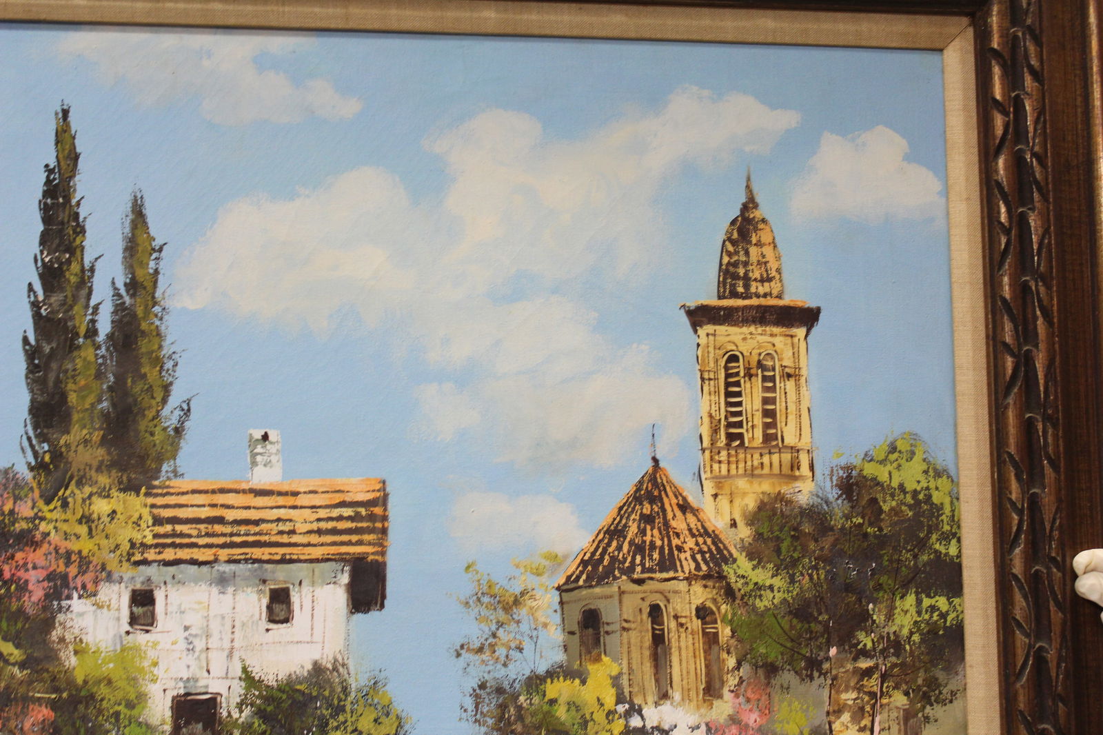 A Vintage Spanish Signed Oil on Canvas Painting - 9