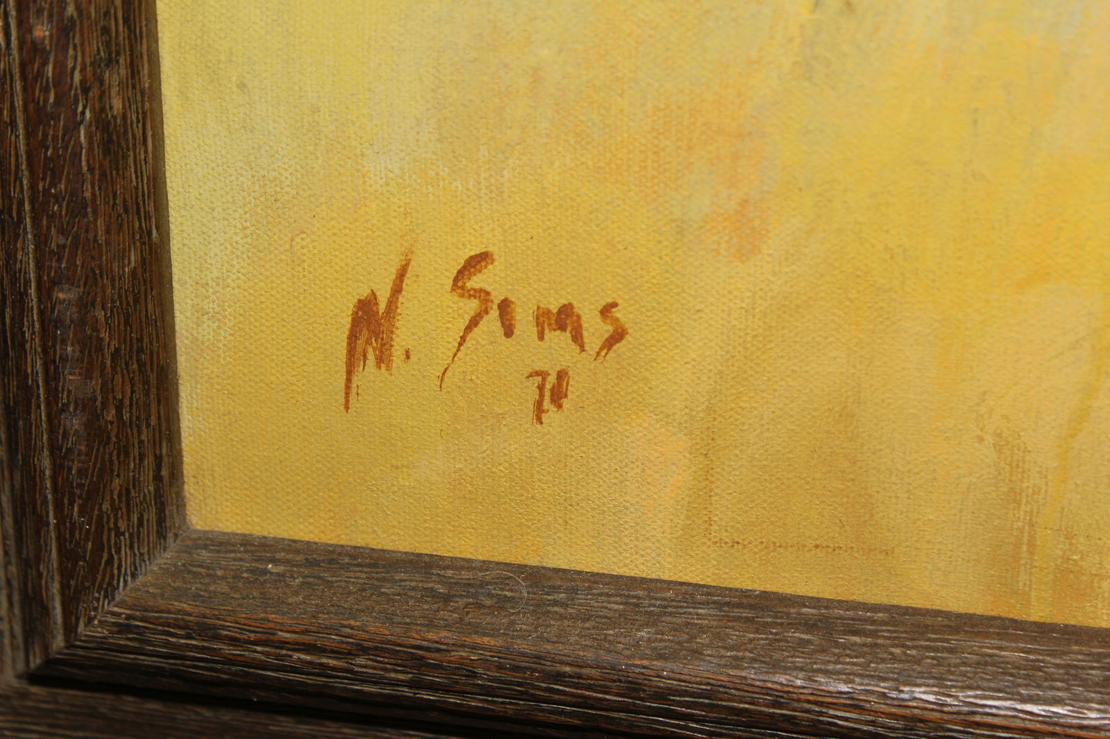 A Framed Psychadilic Oil on Canvas Painting - 2