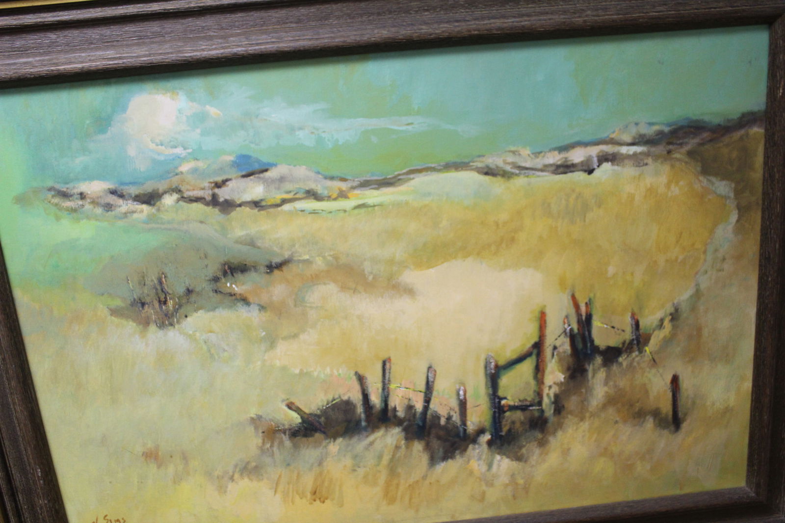 A Framed Psychadilic Oil on Canvas Painting - 3