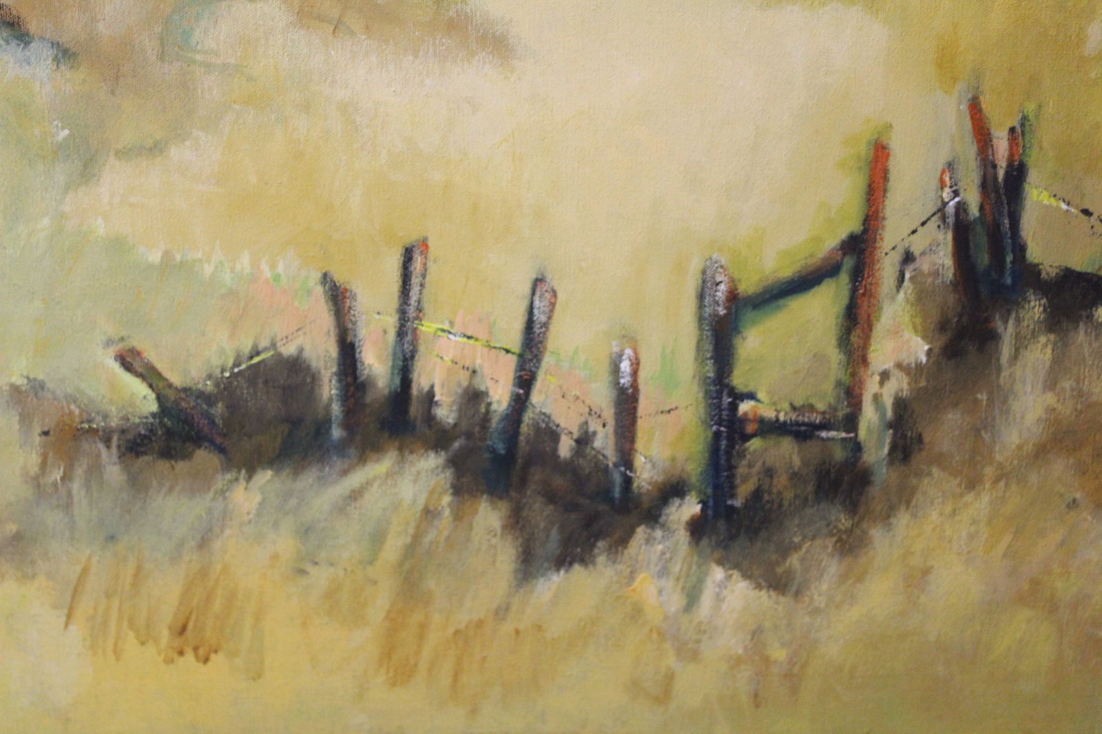 A Framed Psychadilic Oil on Canvas Painting - 5