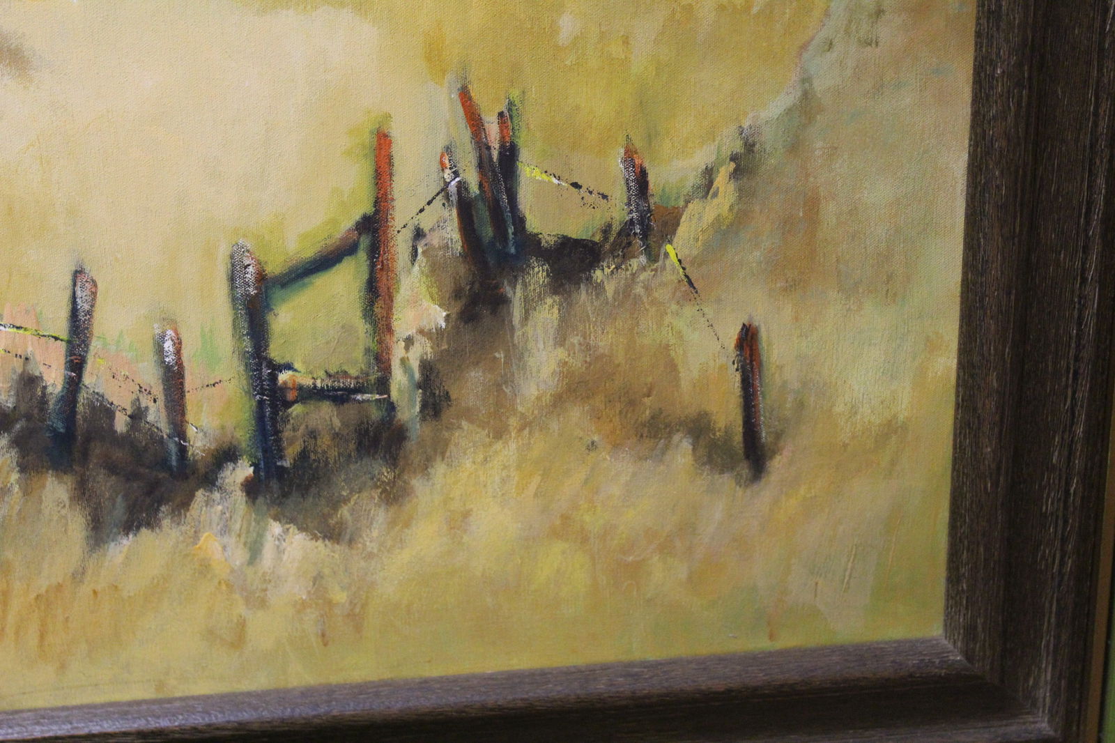 A Framed Psychadilic Oil on Canvas Painting - 6