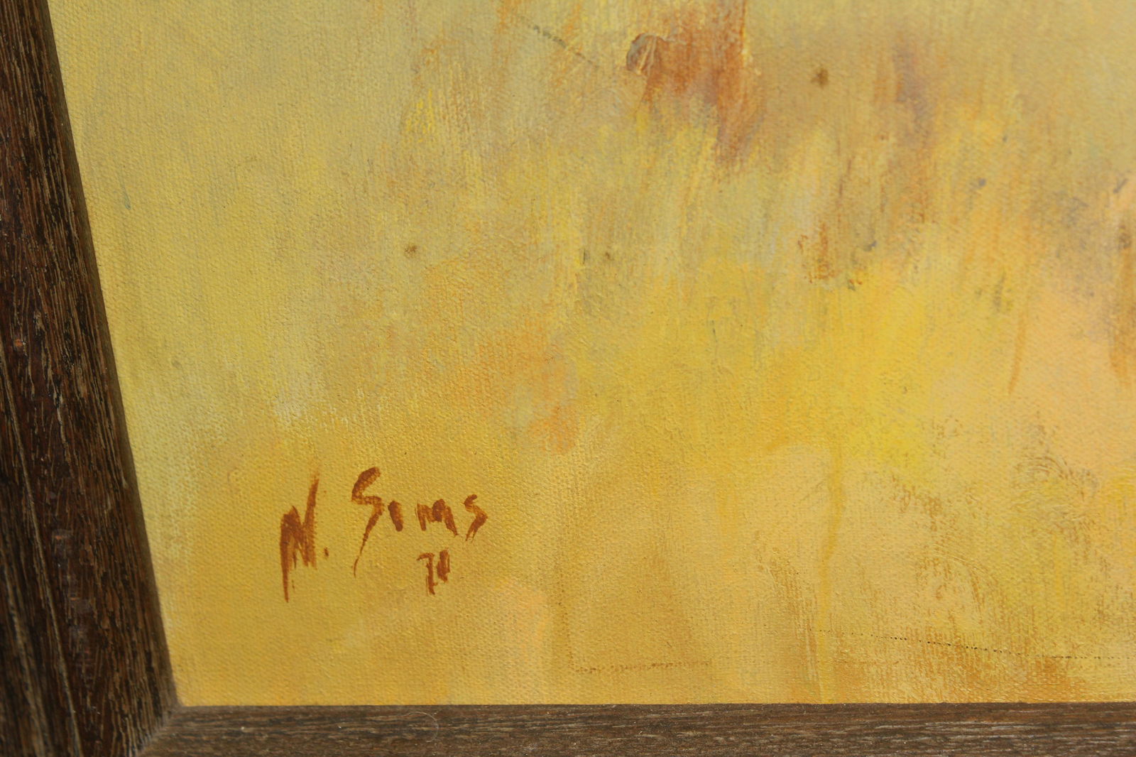 A Framed Psychadilic Oil on Canvas Painting - 7