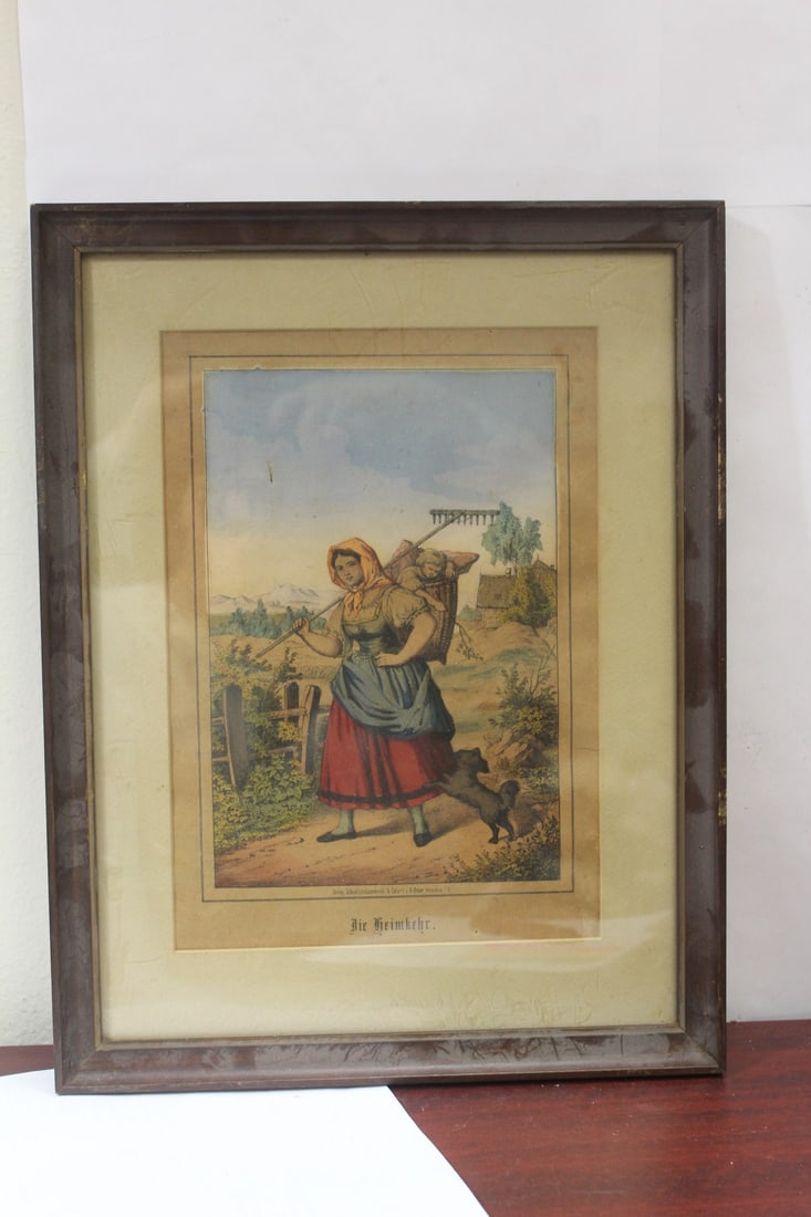 An Antique German Engraving: most likely 19th century - overall= 15 1/2" x 12"