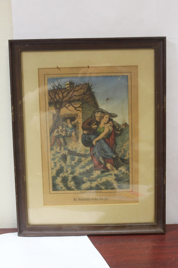 An Antique German Engraving: most likely 19th century - overall= 15 1/2" x 12"