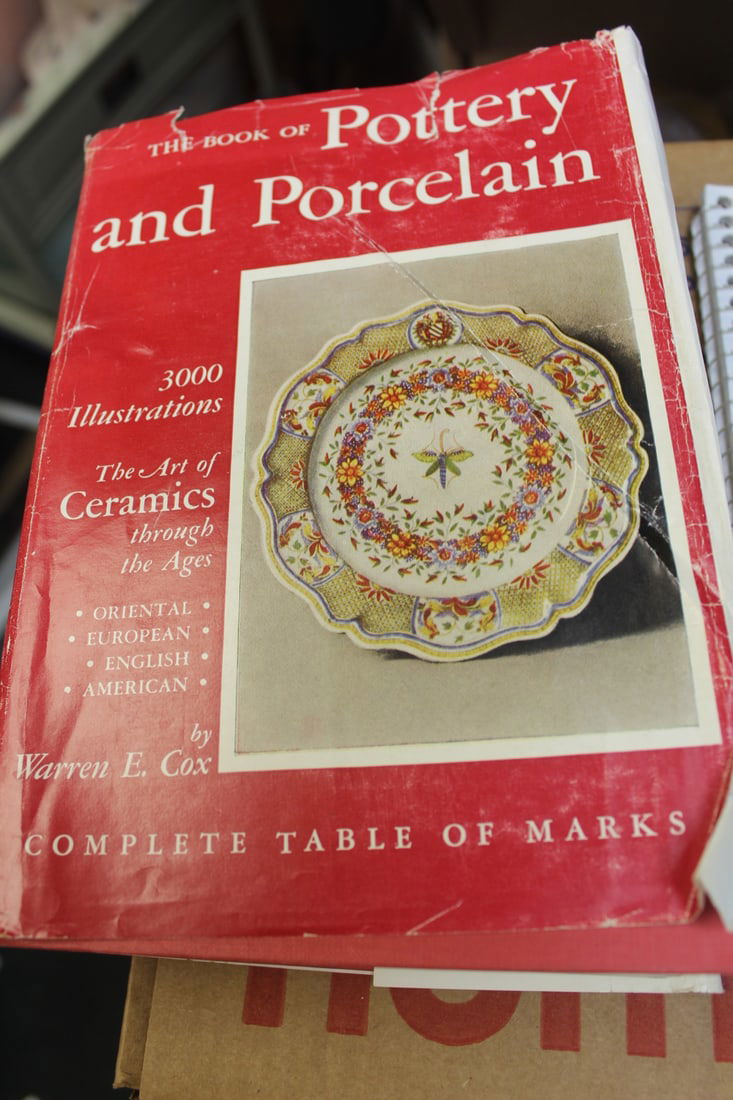 Hardcover Book of Pottery and Porcelain: by Warren E. Cox - with dust jacket - thick book 
