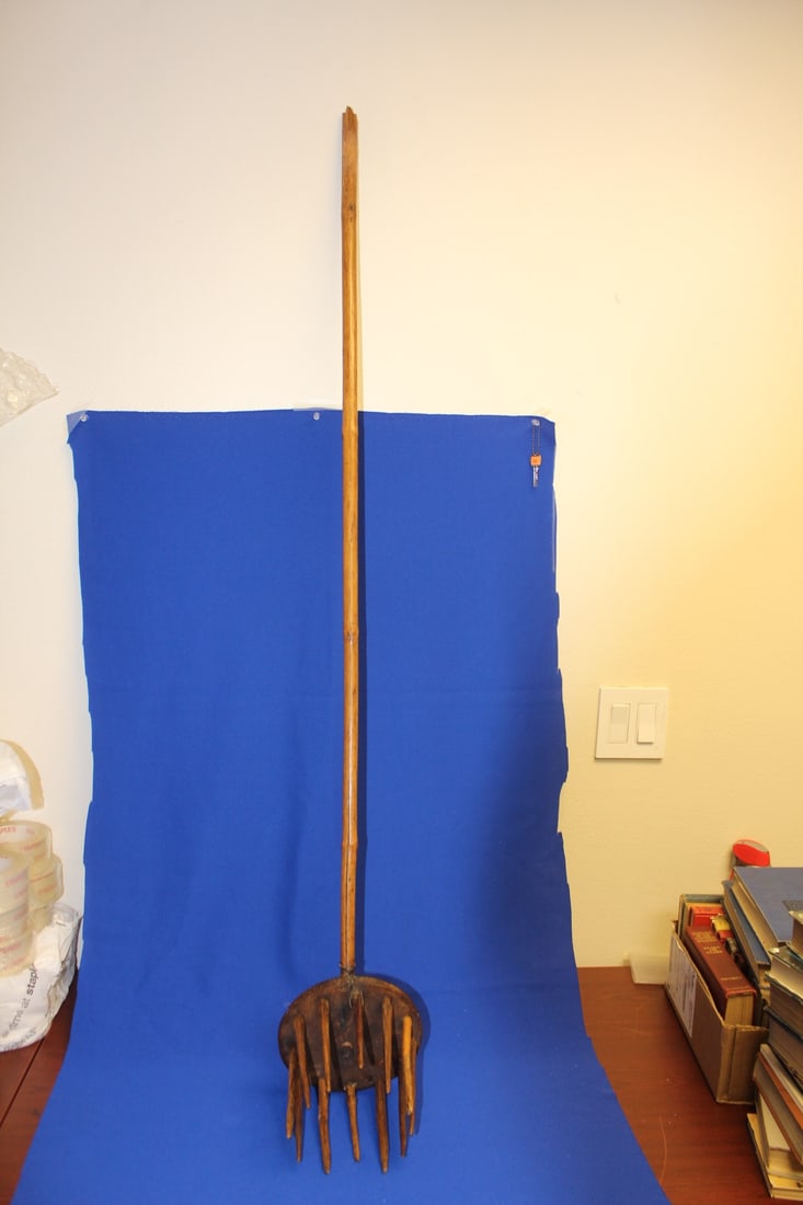 A Vintage African Rick?: please note: part of handle broken as shown - approximately 56" in height 