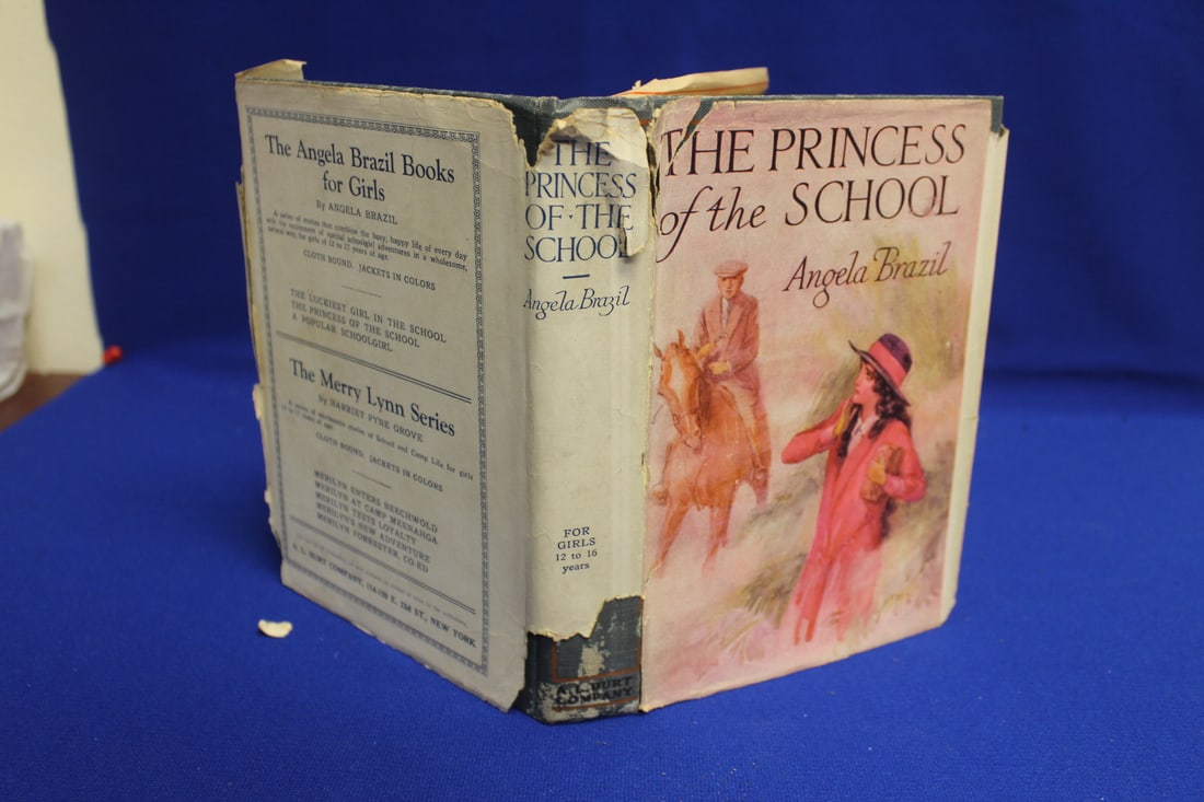Hardcover Book: The Princess of the School: by Angela Brazil - with dust jacket - dust jaclet as found 