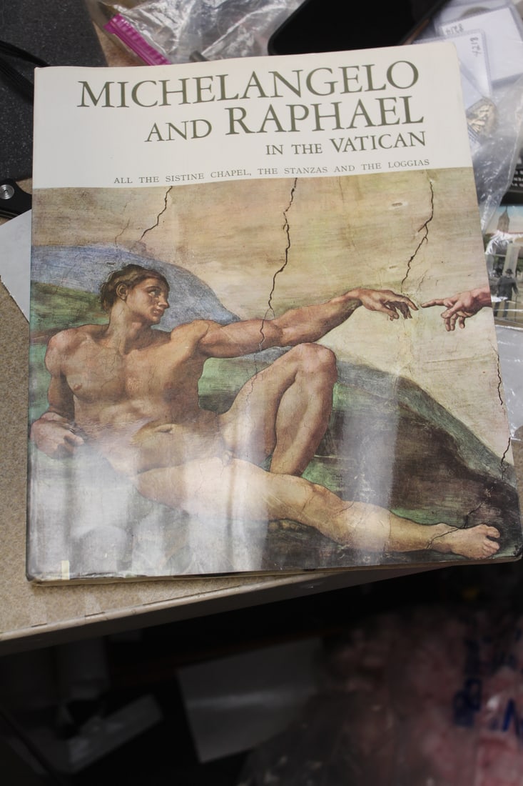 Book: Michelangelo and Raphael in the Vatican: softcover book 