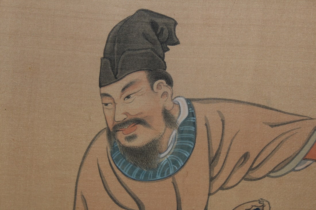 A Signed Chinese Pastel Painting on Silk - 2