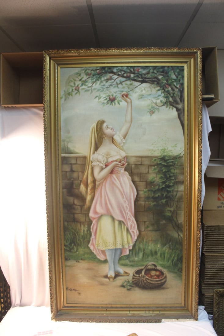 Oil on Canvas of a Girl: 33 3/4" x 60" 