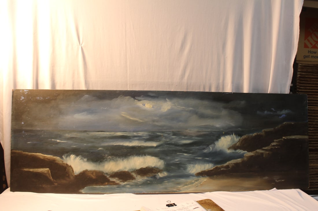 A Signed Oil on Board: signed by Honnelore Shumaker - 48" x 16" 