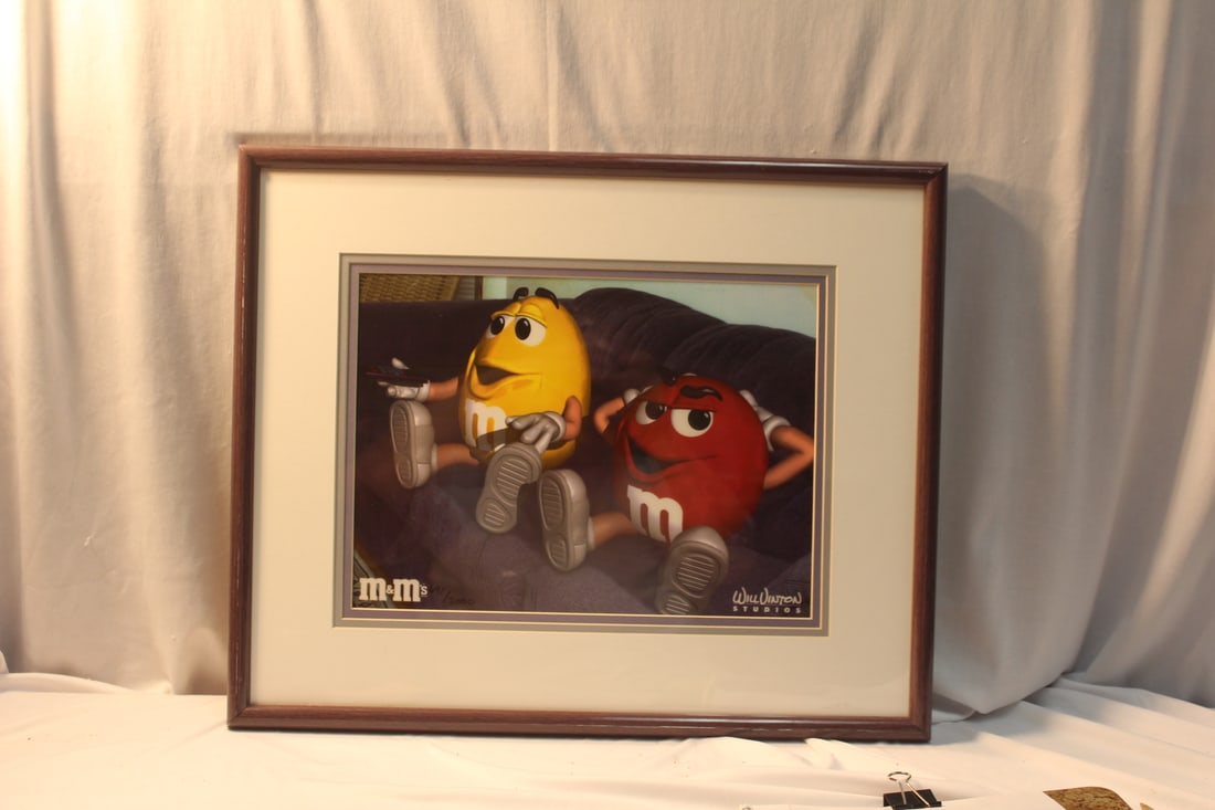A Framed Will Vinton M&M Print: 20 1/8" x 16 1/2" 