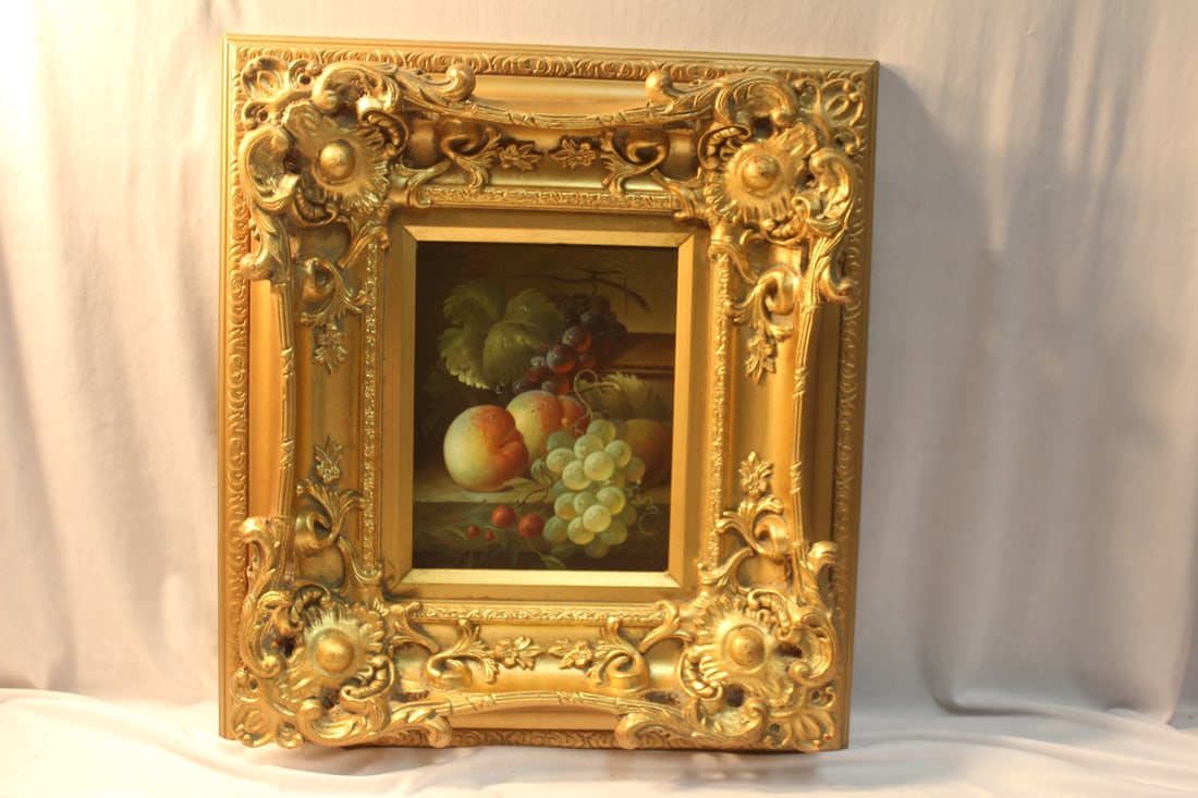 A Contemporary Oil on Canvas Painting: nicely framed - 21" x 19 1/2" 