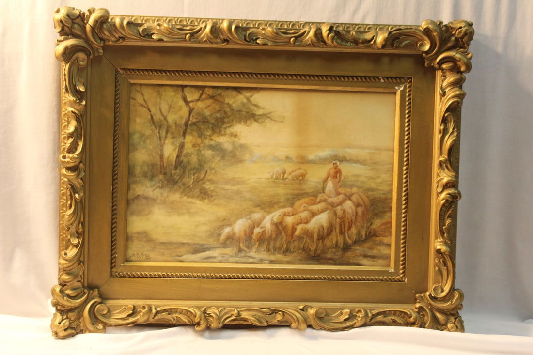 A Signed Jipp Pastel: most likely 19th century - overall= 23" x 17 1/2" 