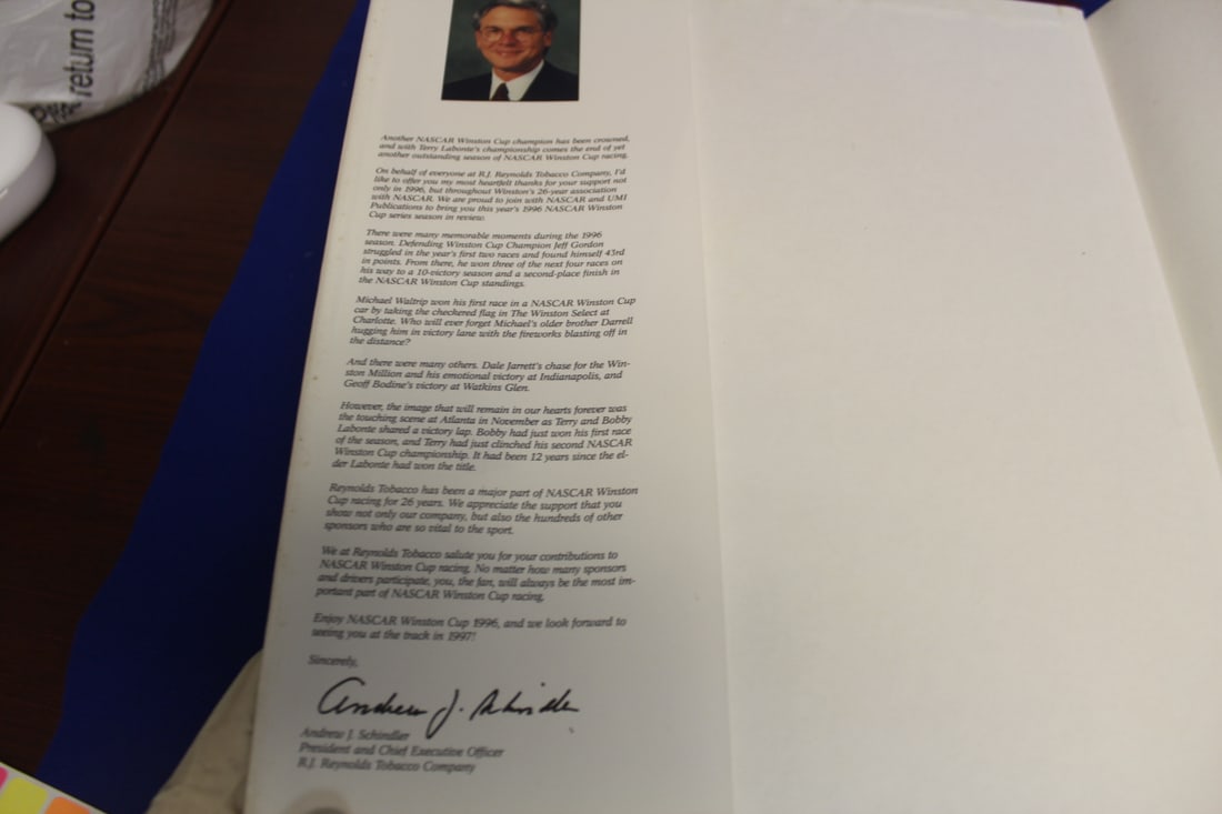 Hardcover Book: Nascar Winston Cup 1996 - 2