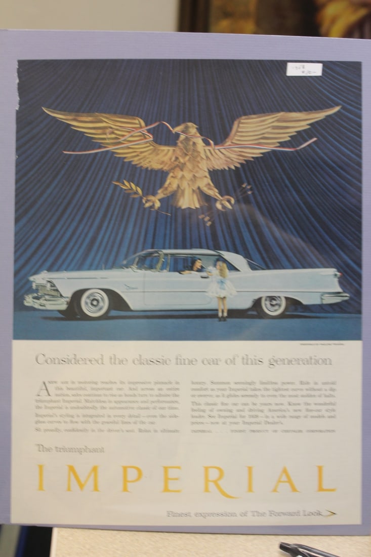 Chrysler Imperial Advertising Poster: as shown 
