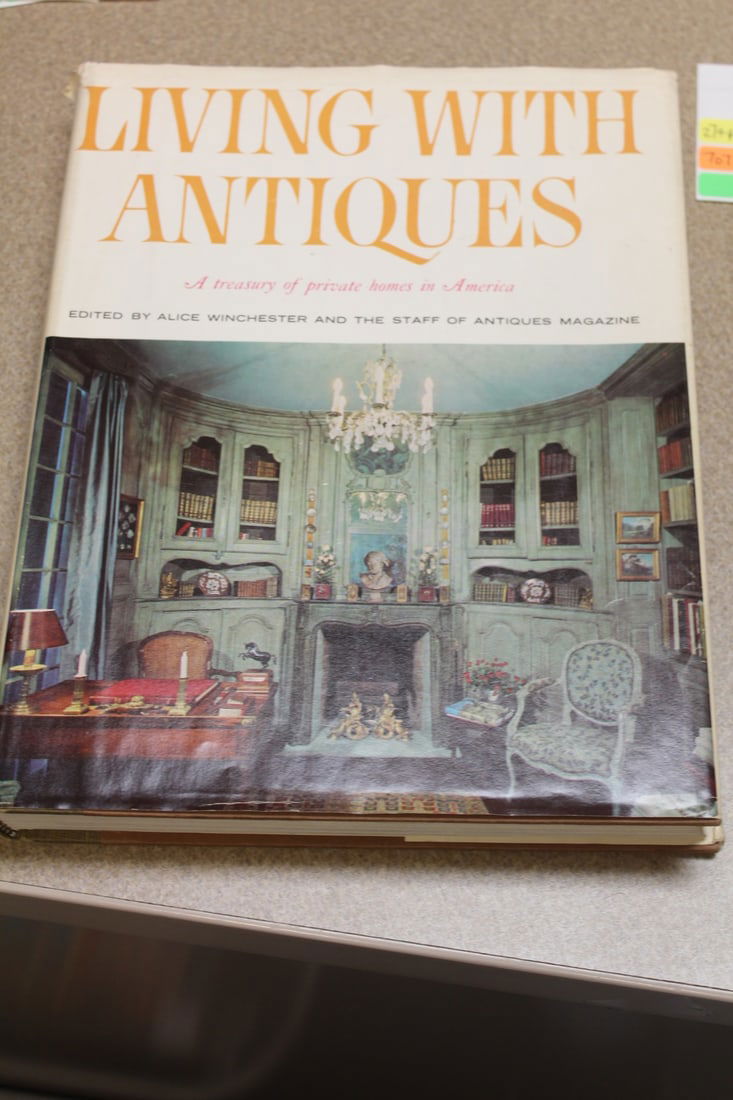 Hardcover Book: Living with Antiques: as shown 