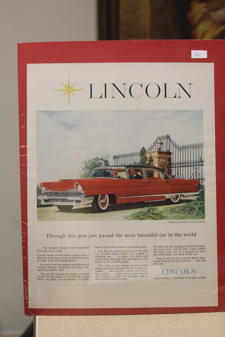 Lincoln Sedan Advertising Print: from a magazine 