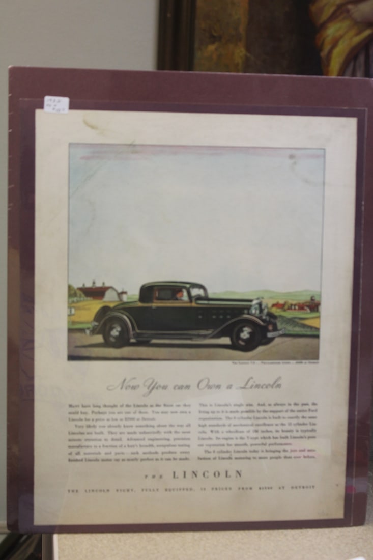 Lincoln Advertising: from a magazine 