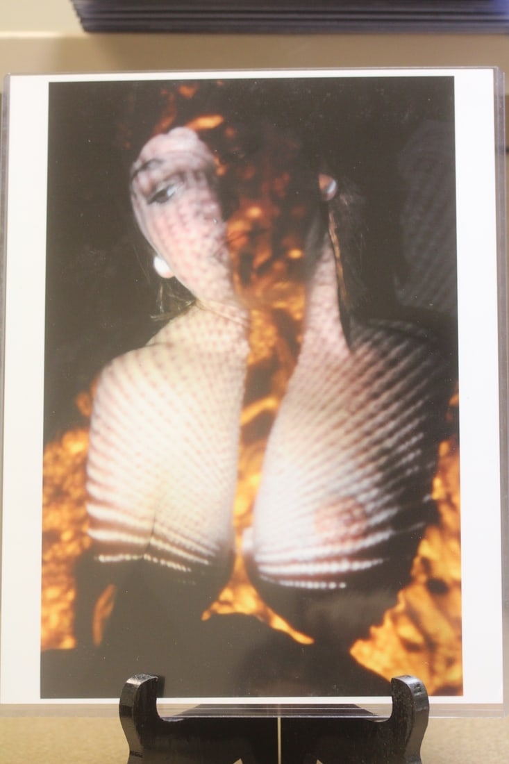 Photograph of a Nude Stereotype: appeared to be an original colour photograph - 10 7/8" x 8 1/2" 