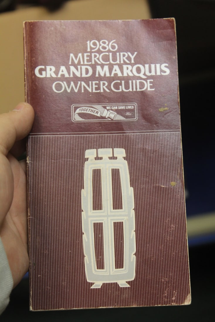 1986 Mercury Grand Marquis Owner Guide: as shown 