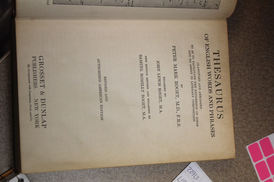 Roget's Treasure: leather bound book 