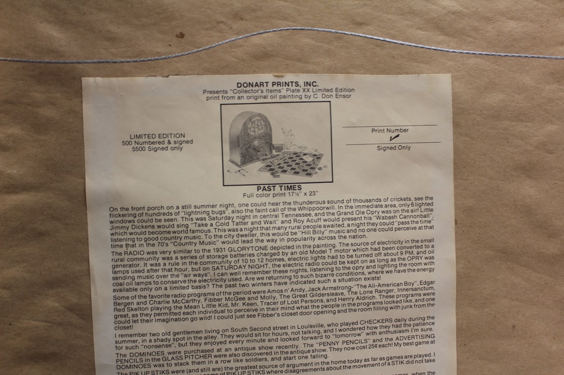 Signed Don Ensor Print - 6