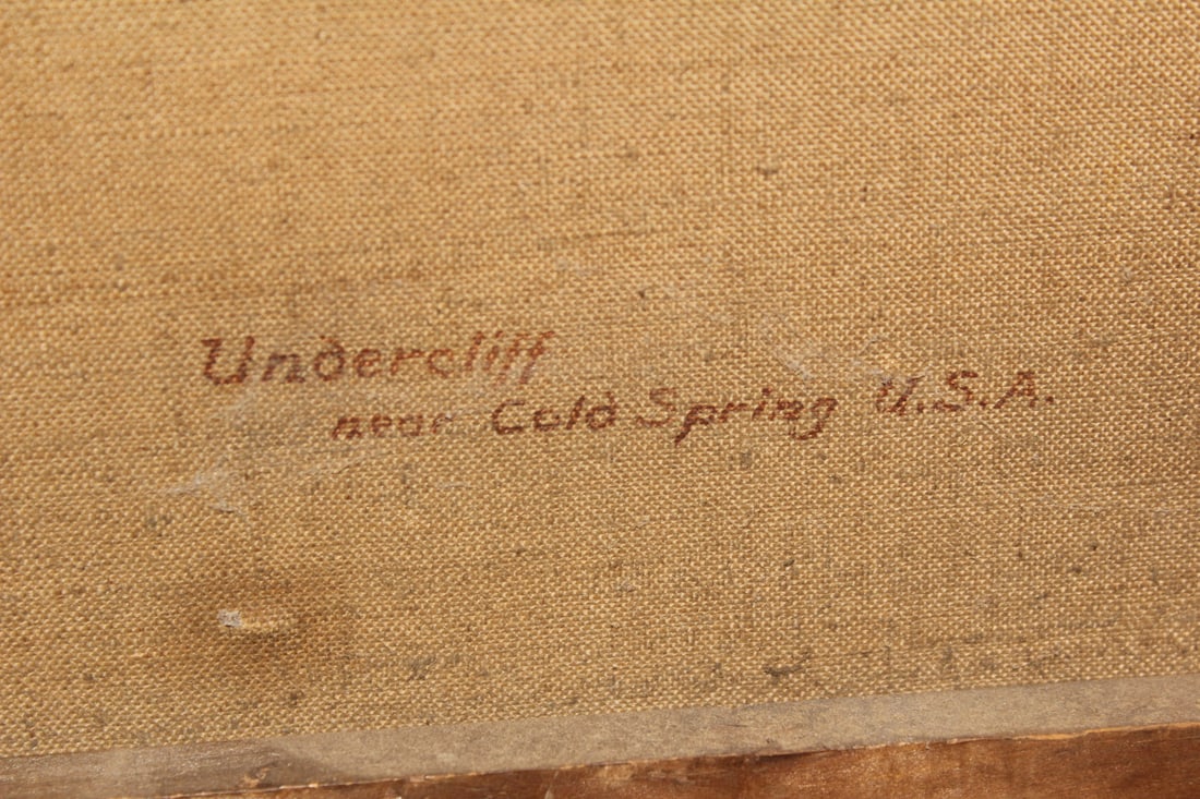 Antique oil on canvas painting - 11