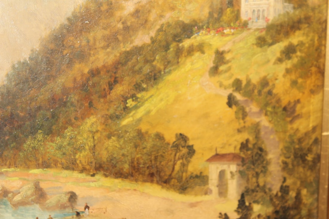 Antique oil on canvas painting - 3