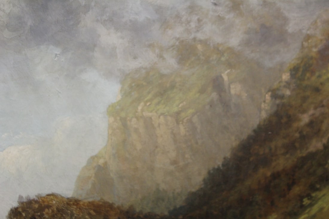 Antique oil on canvas painting - 5