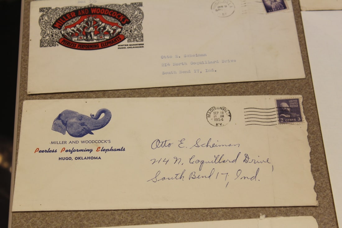 Lot of 2 Circus Envelopes - 3