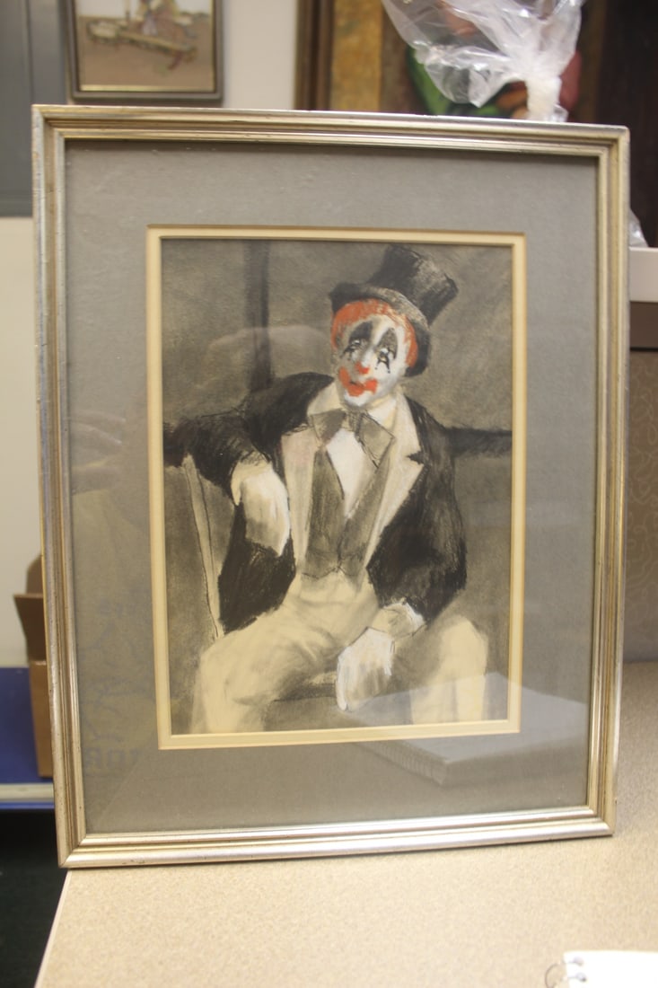 Etching of a clown - 2
