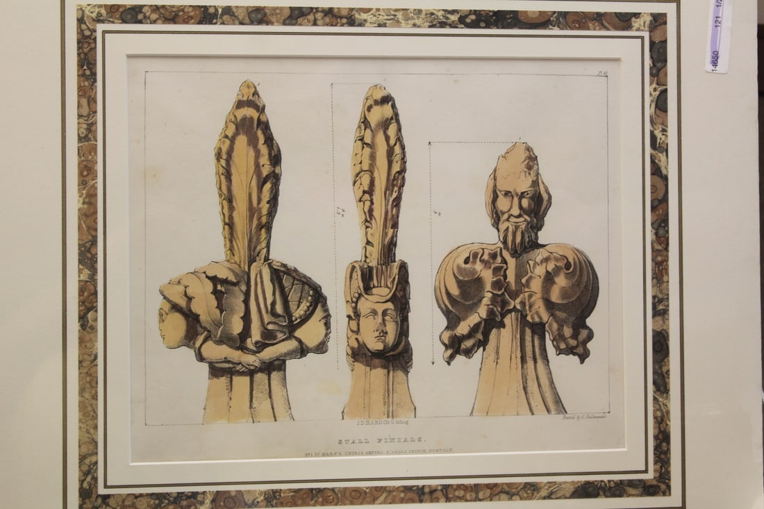 Pugin's Gothic Ornaments: lithograph - unframed 