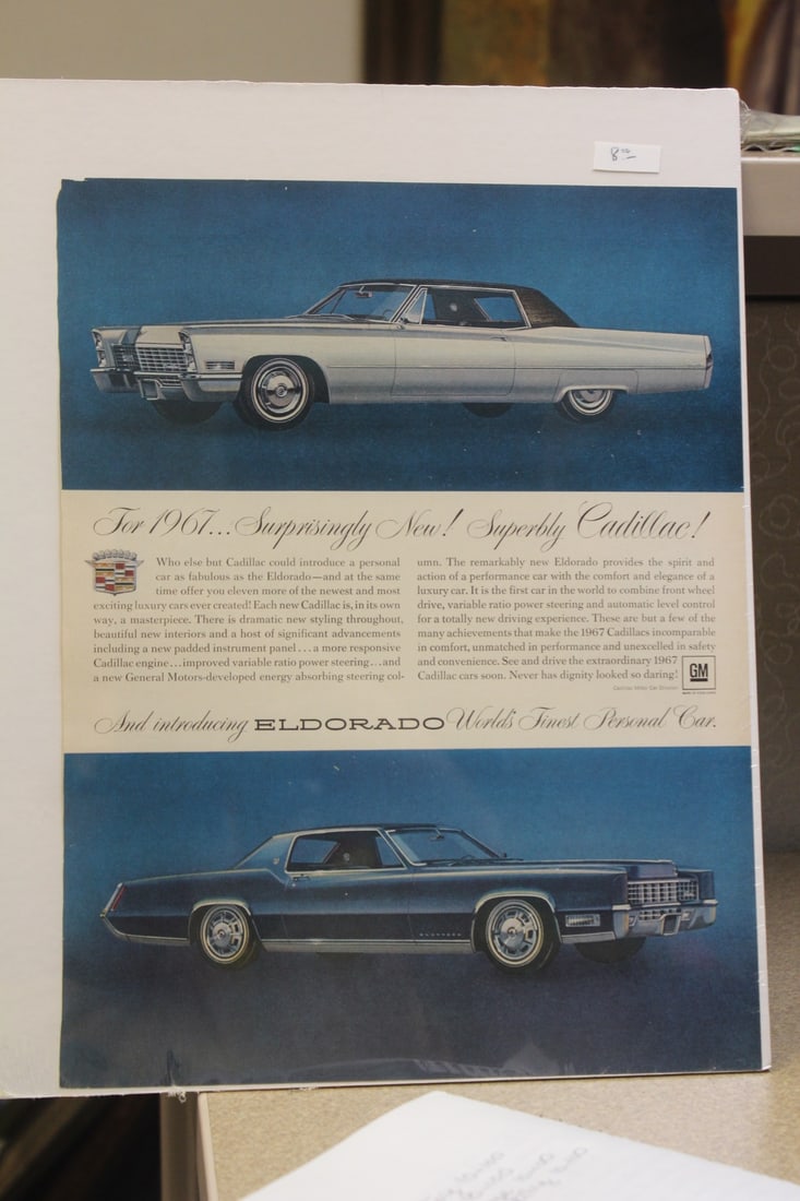 1967 Cadillac Advertising Page: as shown 