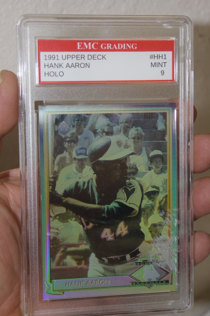 Graded Hank Aaron Baseball Card (1 of 3)